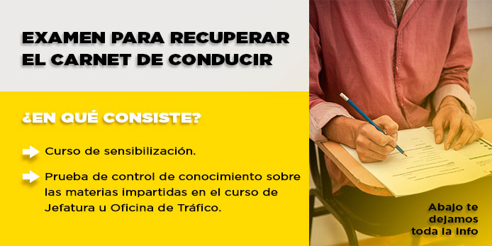 Examen para recuperar el carnet de conducir
