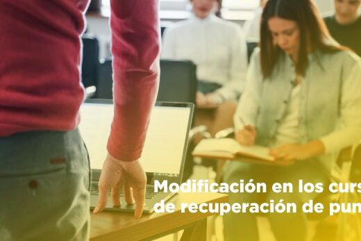 Cambios en los cursos de recuperación de puntos